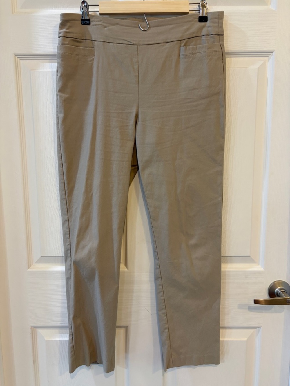Kim Rogers Taupe Straight-Leg Dress Pants